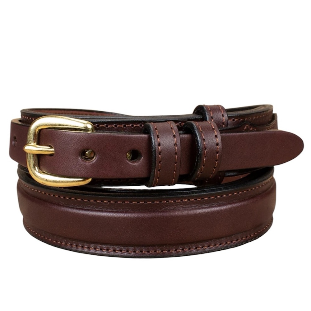 Yoder belt company Raised Center Ranger Amish leather belt size 34 men brown